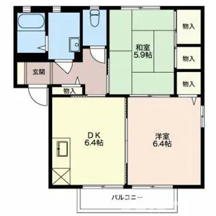 ヴィラージュⅡ【2202号室】の間取り