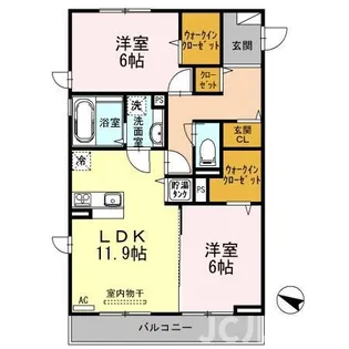 ラグナタウン門前【2階】の間取り