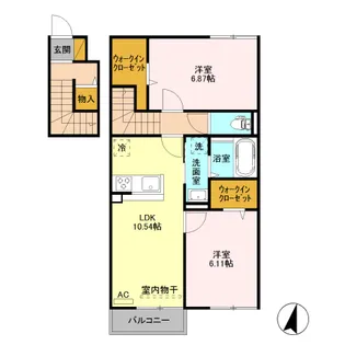 グランツ B【2階】の間取り