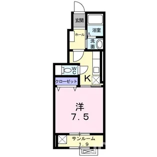 グロースフェルト A【1階】の間取り