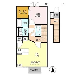 メゾン・レスポワール【2階】の間取り