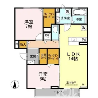 グランリーオ Ⅰ【3階】の間取り