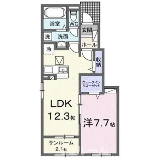 ヒカルサ柏崎サウス Ⅱ【1階】の間取り