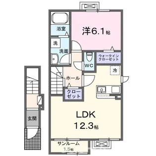 シエロガーデン柏崎B【2階】の間取り