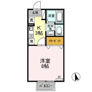 フォルテ A【203号室】の間取り