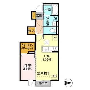 クレスト【1階】の間取り