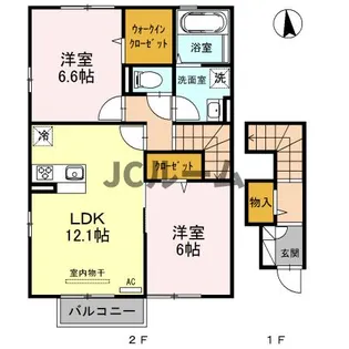 ライフコート上越【2階】の間取り