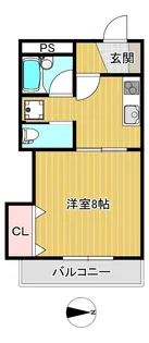メゾンスバル【208号室】の間取り
