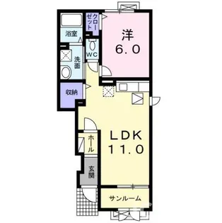 カーサ・アマーレSAIWAIⅠ【1階】の間取り