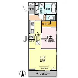 アクシア西本町【1階】の間取り