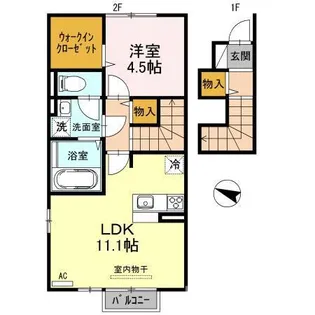 コントレイル【2階】の間取り