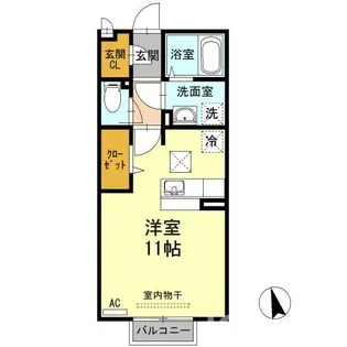 プラムコート【1階】の間取り