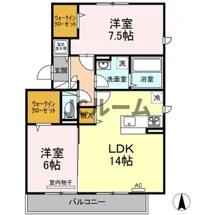 ハイツ943A【2階】の間取り