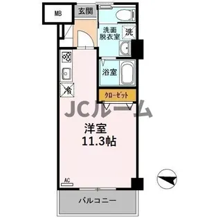 ロングステイ山下【2階】の間取り