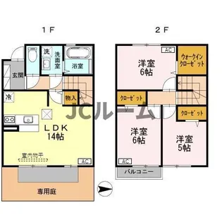 ジョイフル伝A【105号室】の間取り