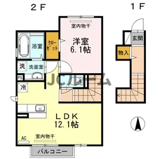 葵B【203号室】の間取り