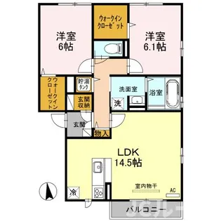 メゾンアルカンシェル 【302号室】の間取り