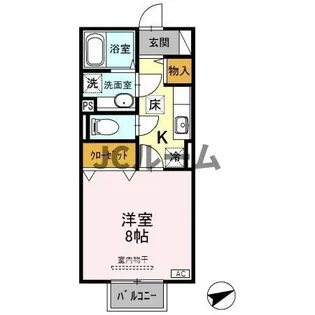 セジュールモナリエA/BA106【106号室】の間取り