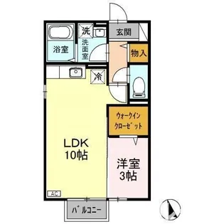 セジュール モナリエ AB【2階】の間取り