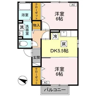 シャルムA【102号室】の間取り