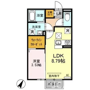スカーヴァティー【1階】の間取り