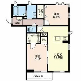 マストテラス上越春日野A【1階】の間取り