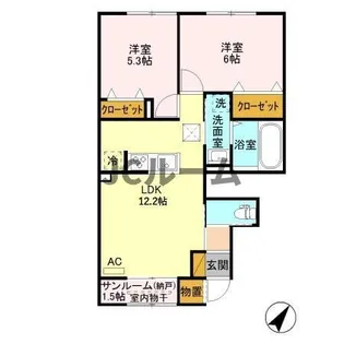 ラ・プラージュ【1階】の間取り