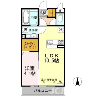 グランコンフォート B【2階】の間取り