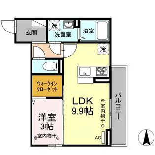 ナゴミエルエミアス ナゴミエル【3階】の間取り