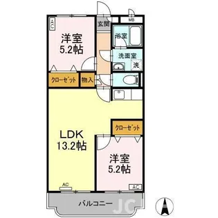 みなみマンション【302号室】の間取り