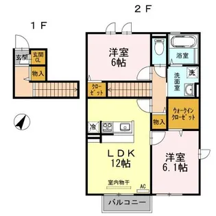 ガルリポーズ【201号室】の間取り