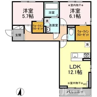 ラトン・ラヴール【2階】の間取り