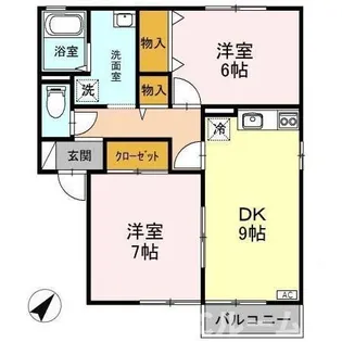 ロイヤルタウン寺町 貮番館【1階】の間取り