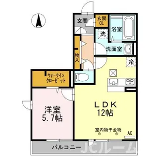 グランシャリオ A棟【1階】の間取り