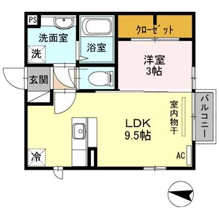 パンシオン中央【205号室】の間取り