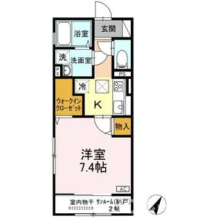 マウント.ナンバ オータム【108号室】の間取り