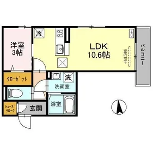 さくらガーデン【106号室】の間取り
