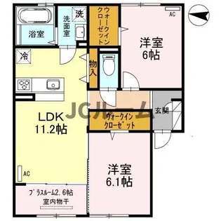 ロジュマンシュシュC【2階】の間取り