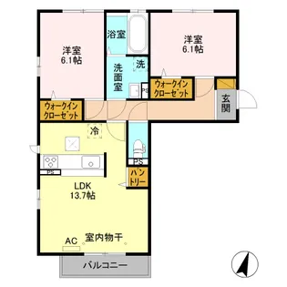 シャインピークス上越妙高 C【1階】の間取り