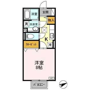 セジュール モナリエ AB【1階】の間取り