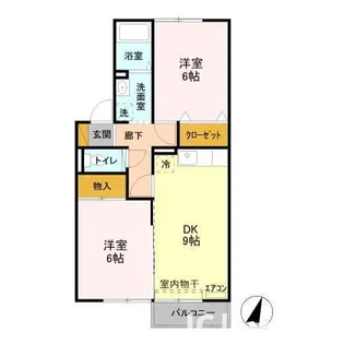 グラン・デ・コート A【2階】の間取り