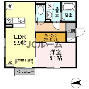 レーヴ・シーヴォン【2階】の間取り