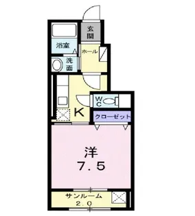 レア・ハピネス【1階】の間取り