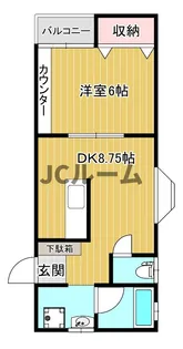 ステージア【1D号室】の間取り