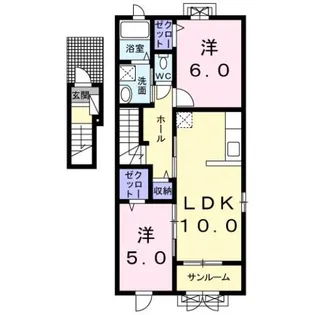 アウローラⅢ【2階】の間取り