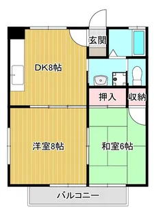 大朋ハイツ【2階】の間取り