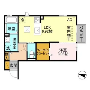 ベルフォーレ京ヶ峰【1階】の間取り