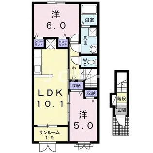 カーサ アヴェニーレⅡ【2階】の間取り