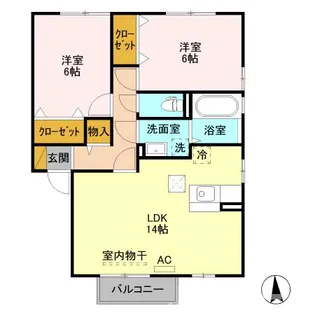 ブランメゾン A【1階】の間取り