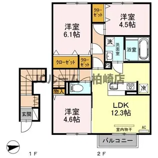 シュエット フルール【2階】の間取り